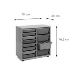 5867-MUEBLE BAJO CUBETERO 2 COLUMNAS 700 HAYA MOBEDUC 600210HP18