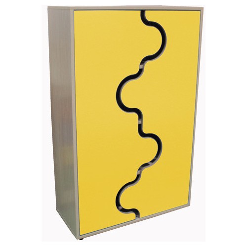 5882-MUEBLE MEDIO ARMARIO, PUERTAS ONDA HAYA MOBEDUC 600319HPS18