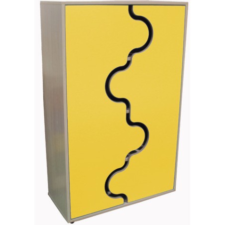 5882-MUEBLE MEDIO ARMARIO, PUERTAS ONDA HAYA MOBEDUC 600319HPS18