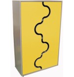 5882-MUEBLE MEDIO ARMARIO, PUERTAS ONDA HAYA MOBEDUC 600319HPS18