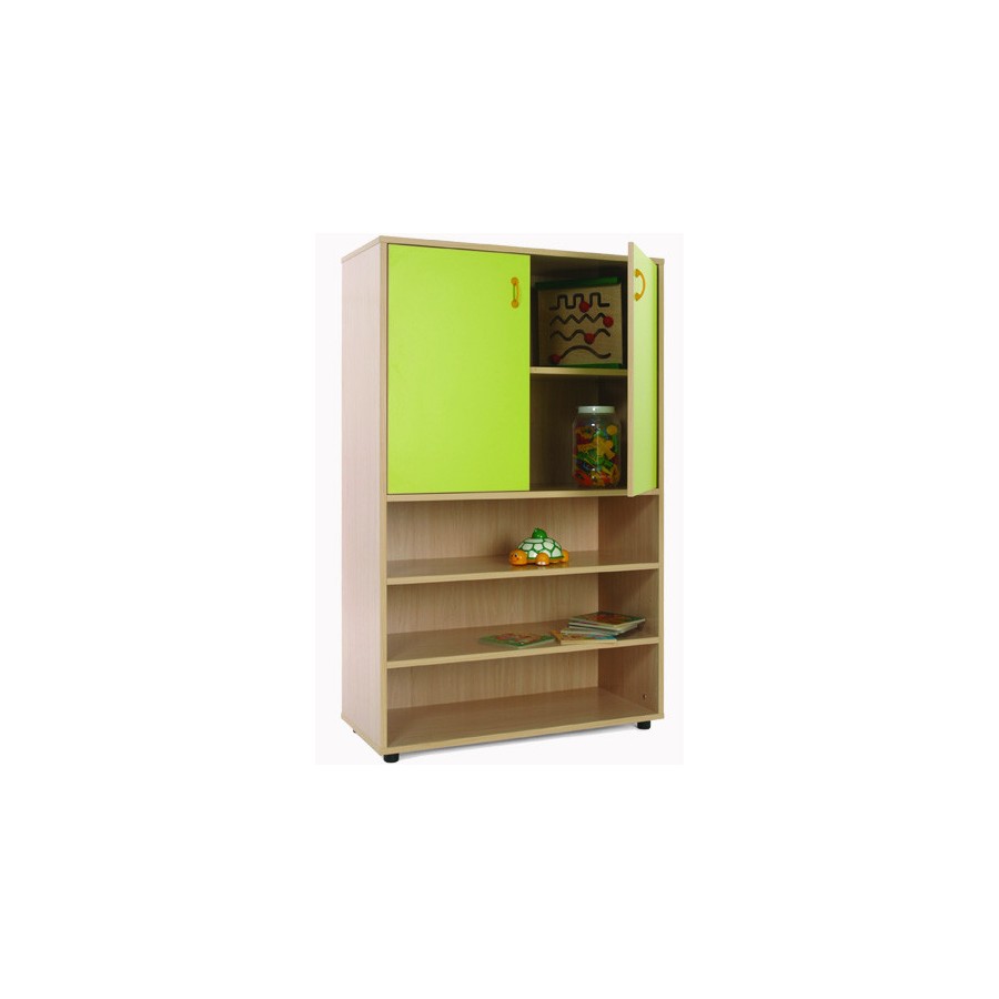 5886-MUEBLE MEDIO ESTANTERIA Y ARMARIO HAYA MOBEDUC 600304HPS18