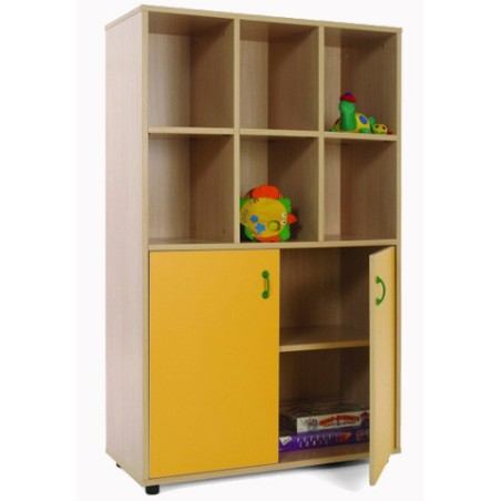 5892-MUEBLE MEDIO ARMARIO 6 CASILLAS HAYA MOBEDUC 600307HPS18