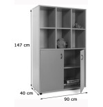 5893-MUEBLE MEDIO ARMARIO 6 CASILLAS HAYA MOBEDUC 600307HPS18