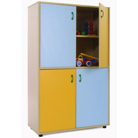 5896-MUEBLE MEDIO ARMARIO 4 PUERTAS HAYA MOBEDUC 600309HPS18