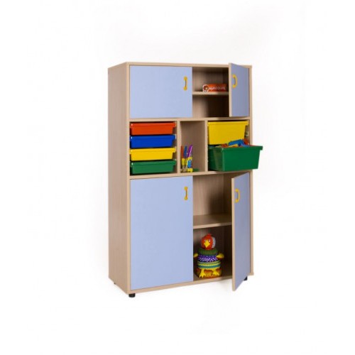 5908-MUEBLE MEDIO ARMARIO 4 PUERTAS CUBETERO HAYA MOBEDUC 600315HPS18