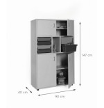 5909-MUEBLE MEDIO ARMARIO 4 PUERTAS CUBETERO HAYA MOBEDUC 600315HPS18