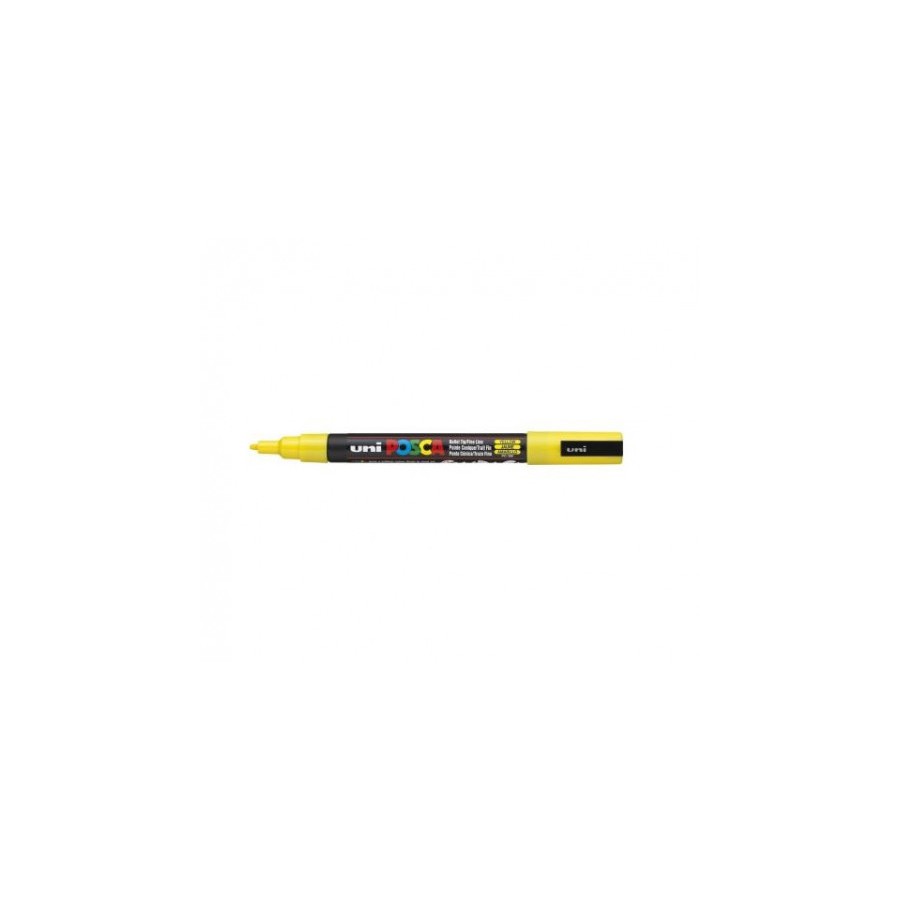 591-ROTULADOR NO PERMANENTE PC-3M PUNTA CONICA 0,9-1,3MM AMARILLO UNI-BALL 284570000