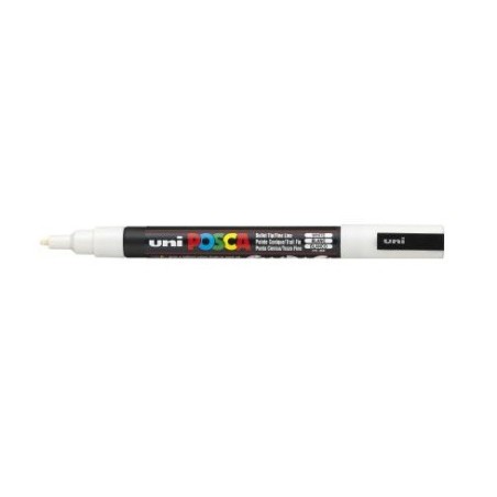 592-ROTULADOR NO PERMANENTE PC-3M PUNTA CONICA 0,9-1,3MM BLANCO UNI-BALL 284554000