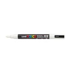 592-ROTULADOR NO PERMANENTE PC-3M PUNTA CONICA 0,9-1,3MM BLANCO UNI-BALL 284554000