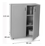 5921-MUEBLE INTERMEDIO ARMARIO 3 ESTANTES HAYA MOBEDUC 600802HPS18