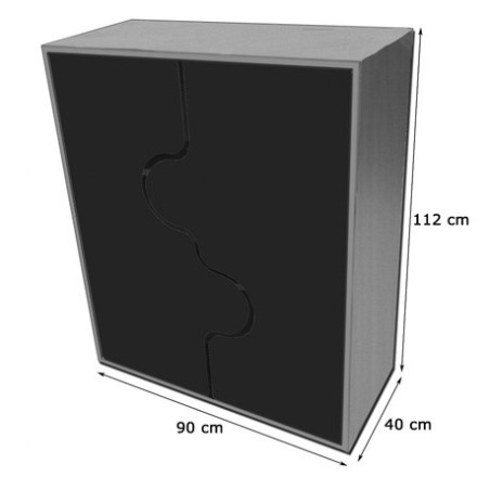 5923-MUEBLE INTERMEDIO ARMARIO, PUERTAS ONDA HAYA MOBEDUC 600821HPS18