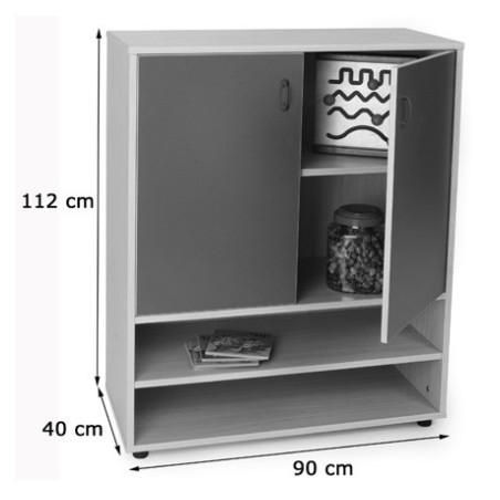 5927-MUEBLE INTERMEDIO ESTANTERIA Y ARMARIO HAYA MOBEDUC 600804HPS18