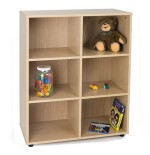 5928-MUEBLE INTERMEDIO 6 CASILLAS HAYA MOBEDUC 600805HP18