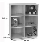 5929-MUEBLE INTERMEDIO 6 CASILLAS HAYA MOBEDUC 600805HP18