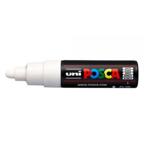 594-ROTULADOR NO PERMANENTE 4,5-5,5MM. PC-7M BLANCO UNI-BALL 300079000