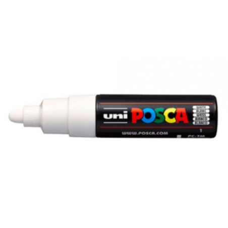 594-ROTULADOR NO PERMANENTE 4,5-5,5MM. PC-7M BLANCO UNI-BALL 300079000