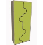 5944-MUEBLE ALTO ARMARIO, PUERTAS ONDA HAYA MOBEDUC 600410HPS18