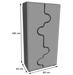 5945-MUEBLE ALTO ARMARIO, PUERTAS ONDA HAYA MOBEDUC 600410HPS18