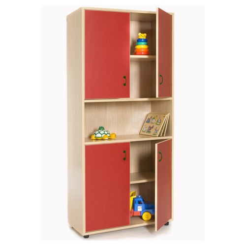 5948-MUEBLE ALTO ARMARIO 4 PUERTAS Y HUECO CENTRAL HAYA MOBEDUC 600407HPS18