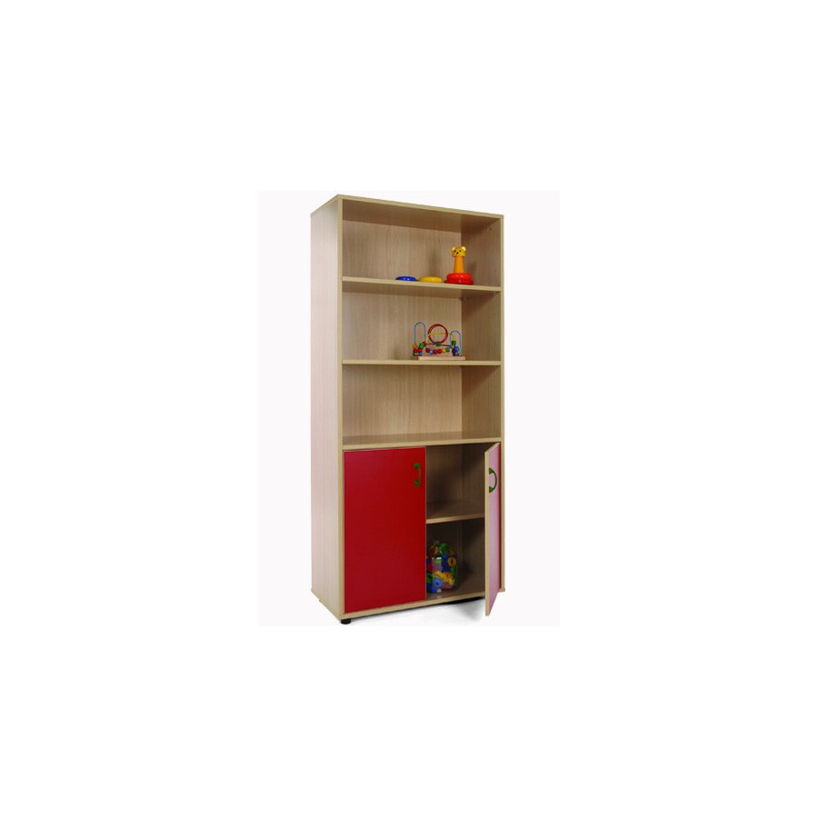 5950-MUEBLE ALTO ARMARIO Y ESTANTERIA HAYA MOBEDUC 600404HPS18