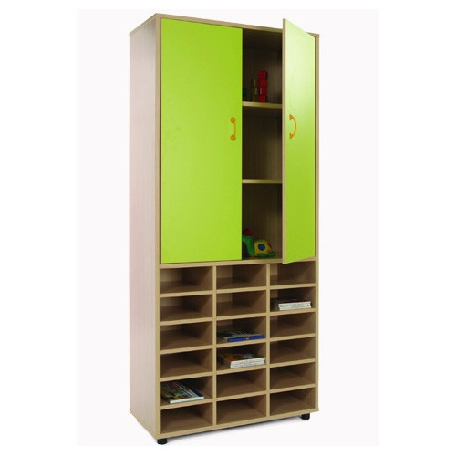 5954-MUEBLE ALTO CASILLERO Y ARMARIO HAYA MOBEDUC 600406HPS18