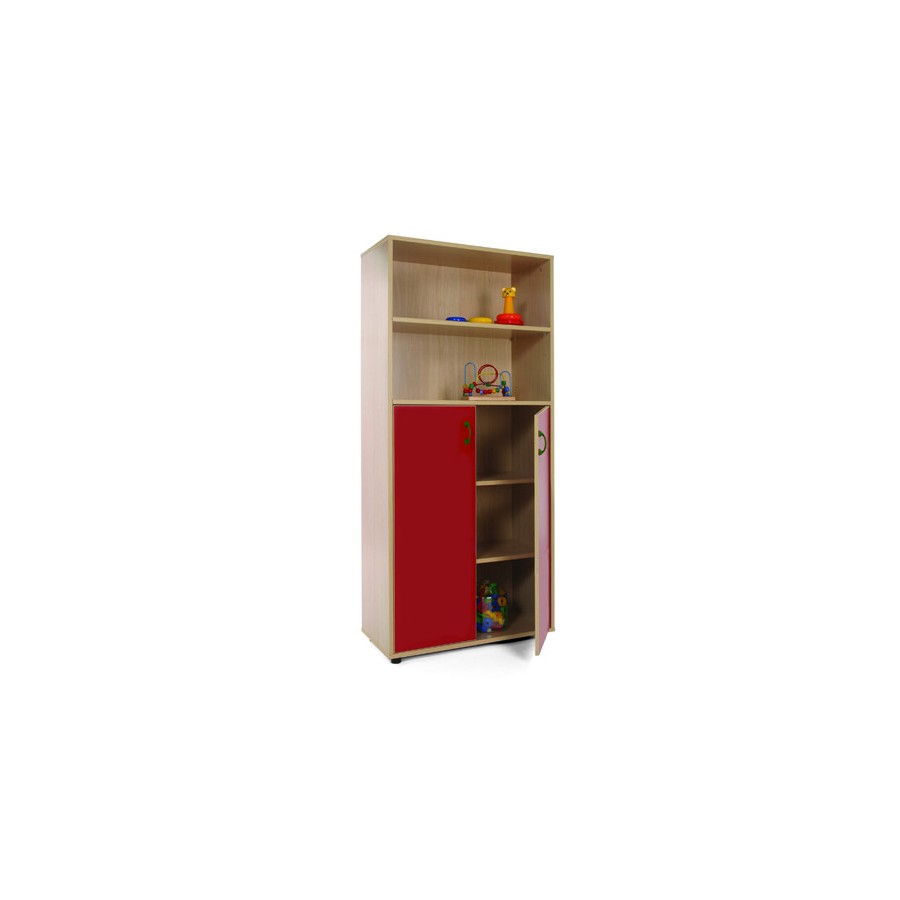 5956-MUEBLE ALTO ARMARIO Y ESTANTERIA HAYA MOBEDUC 600408HPS18