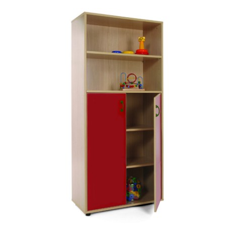 5956-MUEBLE ALTO ARMARIO Y ESTANTERIA HAYA MOBEDUC 600408HPS18