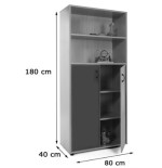 5957-MUEBLE ALTO ARMARIO Y ESTANTERIA HAYA MOBEDUC 600408HPS18