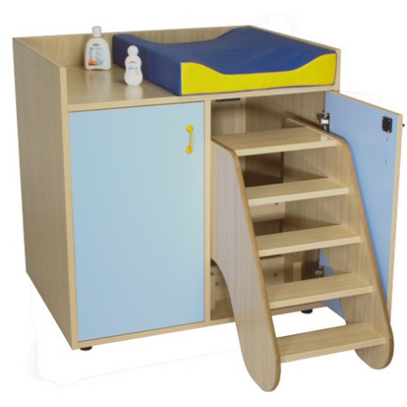 5974-MUEBLE CAMBIADOR CON ESCALERA GIRATORIA (2 PUERTAS) HAYA MOBEDUC 600708HPS18
