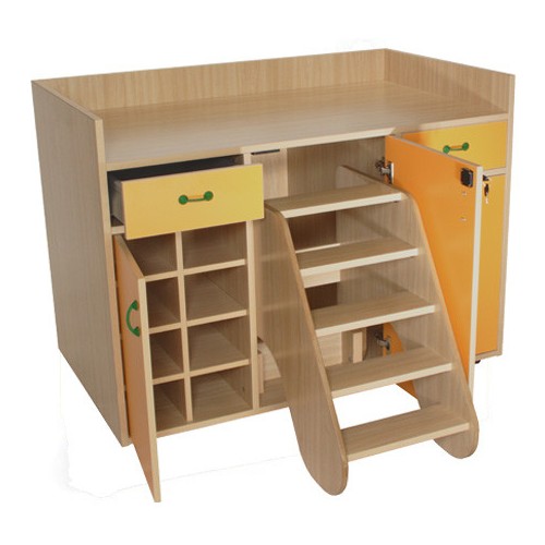 5976-MUEBLE CAMBIADOR CON ESCALERA GIRATORIA (3 PUERTAS) HAYA MOBEDUC 600709HPS18