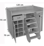 5977-MUEBLE CAMBIADOR CON ESCALERA GIRATORIA (3 PUERTAS) HAYA MOBEDUC 600709HPS18