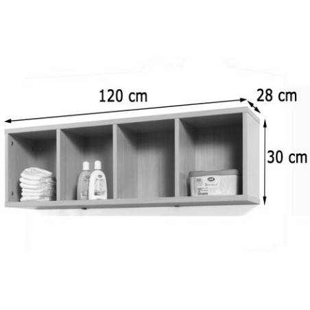 5989-MUEBLE CASILLERO 4 CASILLAS 120-30 HAYA MOBEDUC 600705H18