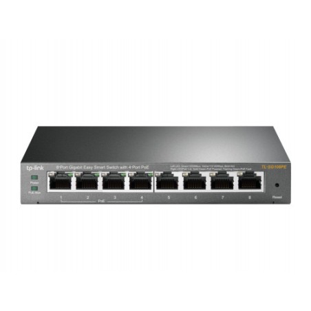 60-TP-LINK TL-SG108PE No administrado Gigabit Ethernet (10/100/1000) Energia sobre Ethernet (PoE) Negro