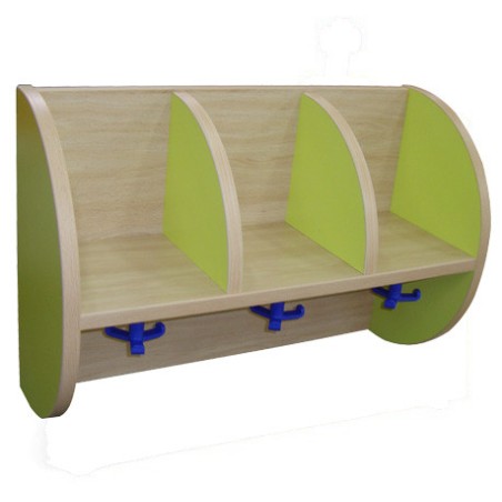 6006-MUEBLE PERCHERO "QUESITOS" 3 CASILLAS 605 HAYA MOBEDUC 600618H19