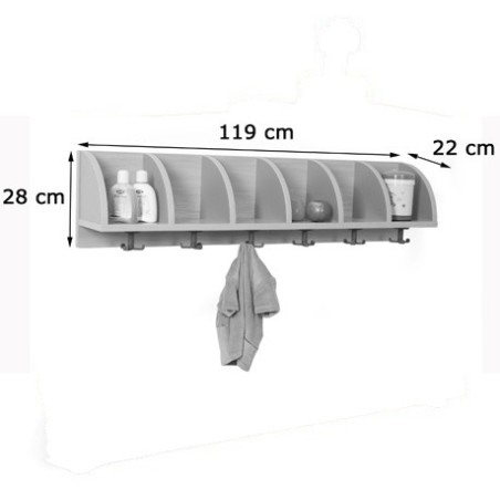 6029-PERCHERO QUESITOS 6 CASILLAS LAT MEDIA LUNA HAYA MOBEDUC 600620AH18