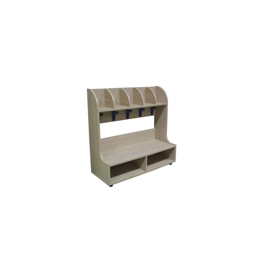 6076-BANCO ZAPATERO PERCHERO 5 CASILLAS HAYA MOBEDUC 600647HP18