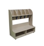 6076-BANCO ZAPATERO PERCHERO 5 CASILLAS HAYA MOBEDUC 600647HP18