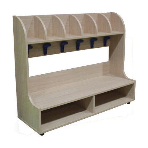 6078-BANCO ZAPATERO PERCHERO 6 CASILLAS HAYA MOBEDUC 600648HP18
