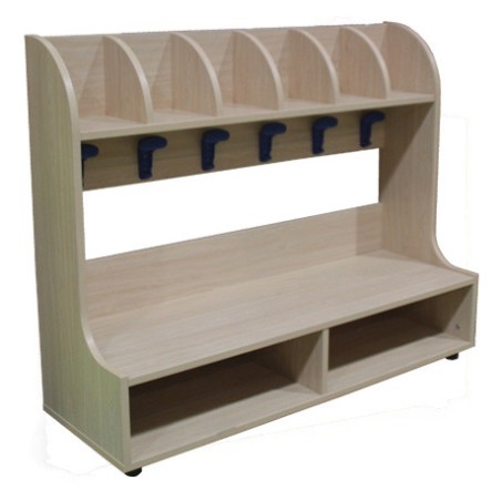 6078-BANCO ZAPATERO PERCHERO 6 CASILLAS HAYA MOBEDUC 600648HP18