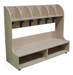 6078-BANCO ZAPATERO PERCHERO 6 CASILLAS HAYA MOBEDUC 600648HP18