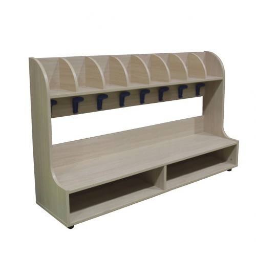 6080-BANCO ZAPATERO PERCHERO 8 CASILLAS HAYA MOBEDUC 600649HP18
