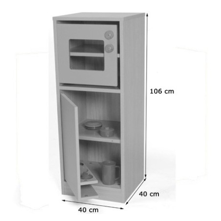 6129-COCINITA MODULO FRIGORIFICO Y MICROONDAS HAYA MOBEDUC 602012H18