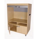 6136-MUEBLE TELEVISION Y VIDEO BAJO CON PERSIANA HAYA MOBEDUC 600910HRC18