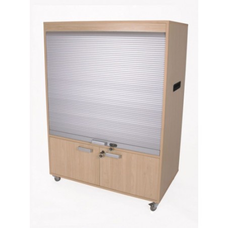 6137-MUEBLE TELEVISION Y VIDEO BAJO CON PERSIANA HAYA MOBEDUC 600910HRC18