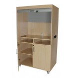 6138-MUEBLE TELEVISION Y VIDEO ALTO CON PERSIANA HAYA MOBEDUC 600911HRC18