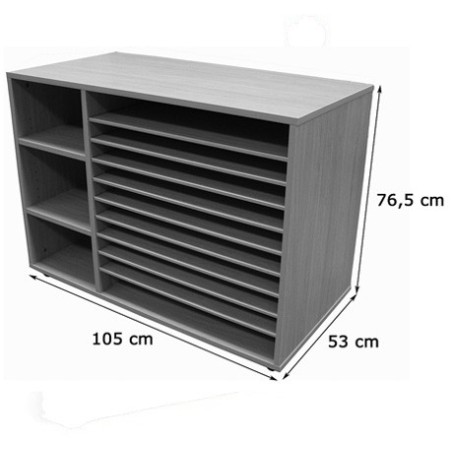 6203-MUEBLE ESTANTERIA Y CARTULINERO BAJO HAYA MOBEDUC 602213HP18