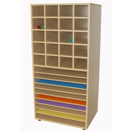 6210-MUEBLE CARTULINERO Y 20 CASILLAS HAYA MOBEDUC 602209HP18