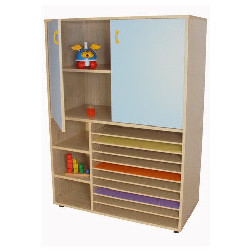 6216-MUEBLE CARTULINERO Y ARMARIO (ANCHO 105 CM) HAYA MOBEDUC 602212HPS18