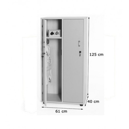 6226-MUEBLE TAQUILLA 2 NINOS 125 CM ALTO CON LLAVE HAYA MOBEDUC 600613HPC18