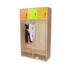 6236-MUEBLE PERCHERO ABIERTO CON BARRA Y 3 PUERTAS HAYA MOBEDUC 600636HPC18